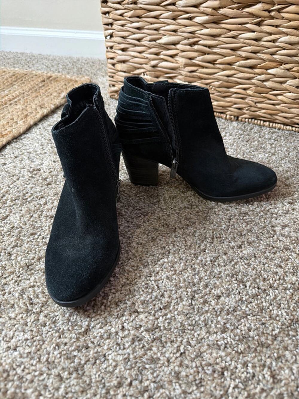 Franco Fortini, black suede leather boots EUC 6 397